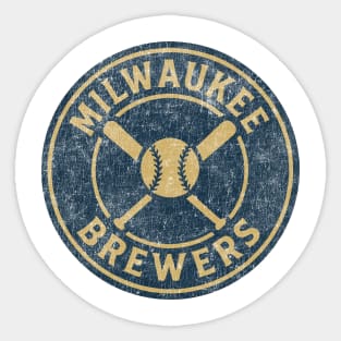 Milwaukee Brewers Vintage Baseball Classic Fan Design Sticker